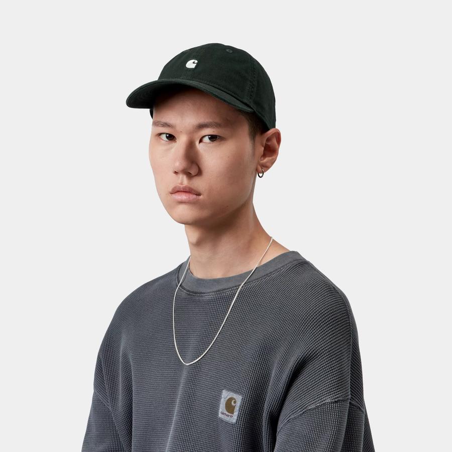 Carhartt WIP Madison Logo Cap - Dark Scarab / White