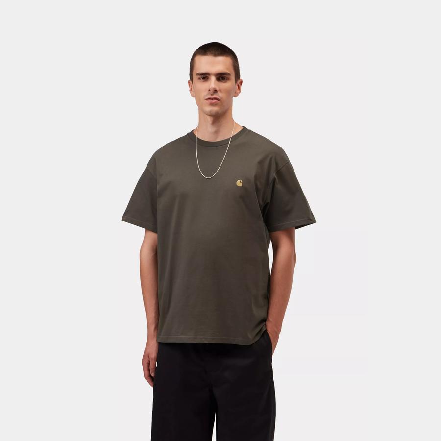 Carhartt WIP S/S Chase T-Shirt - Shungite / Gold
