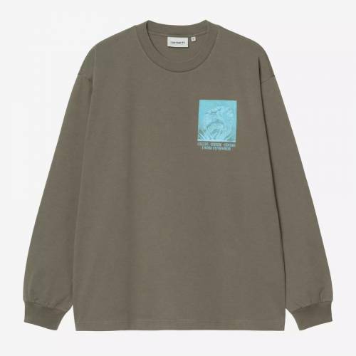 Carhartt WIP L/S Emerge T-Shirt - Leaf (Stone Washed)