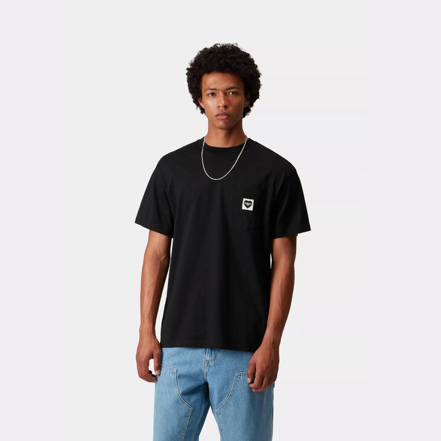 Carhartt WIP S/S Pocket Heart T-Shirt - Black / Black