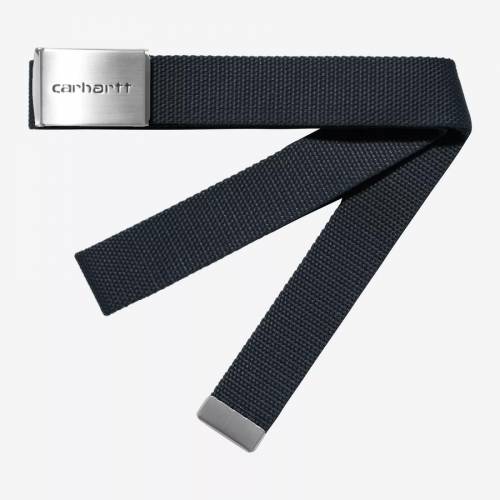Carhartt WIP Clip Belt Chrome - Deep Night
