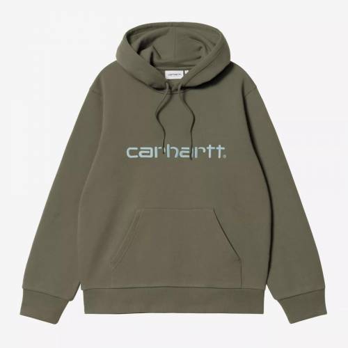 Carhartt WIP Hooded Carhartt Sweatshirt - Leaf / Tourmaline