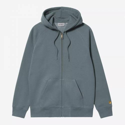 Carhartt WIP Hooded Chase Jacket - Cozy Blue / Gold