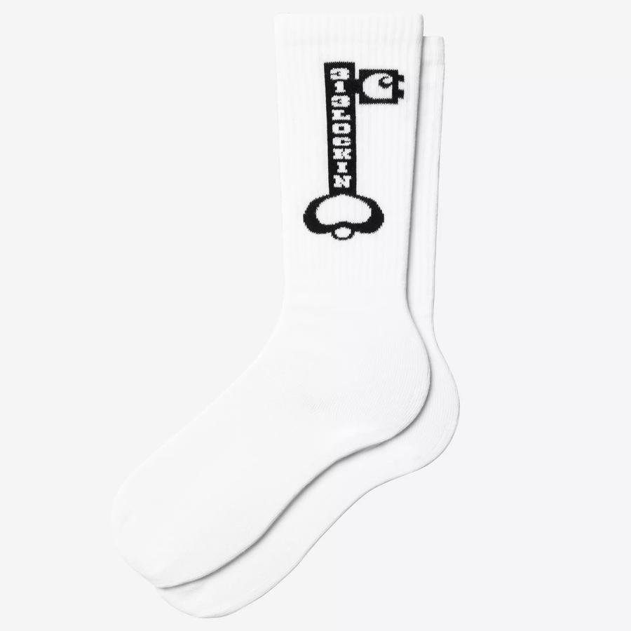Carhartt WIP Locked Socks - White / Black