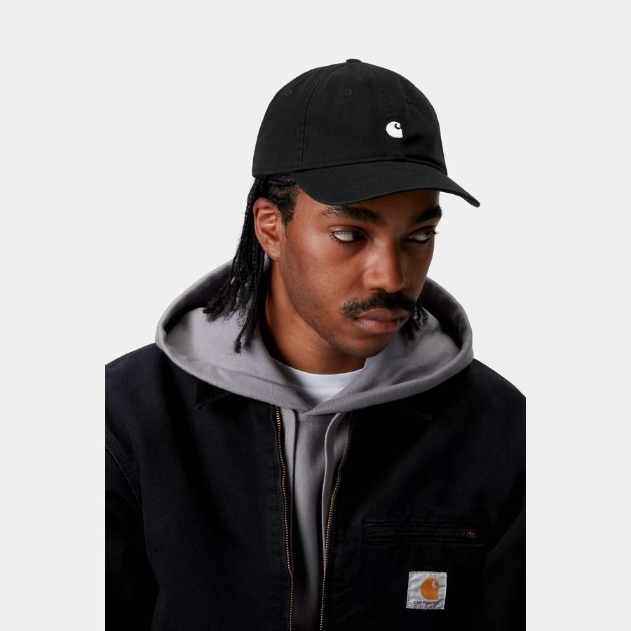 Carhartt WIP Madison Logo Cap - Black / White