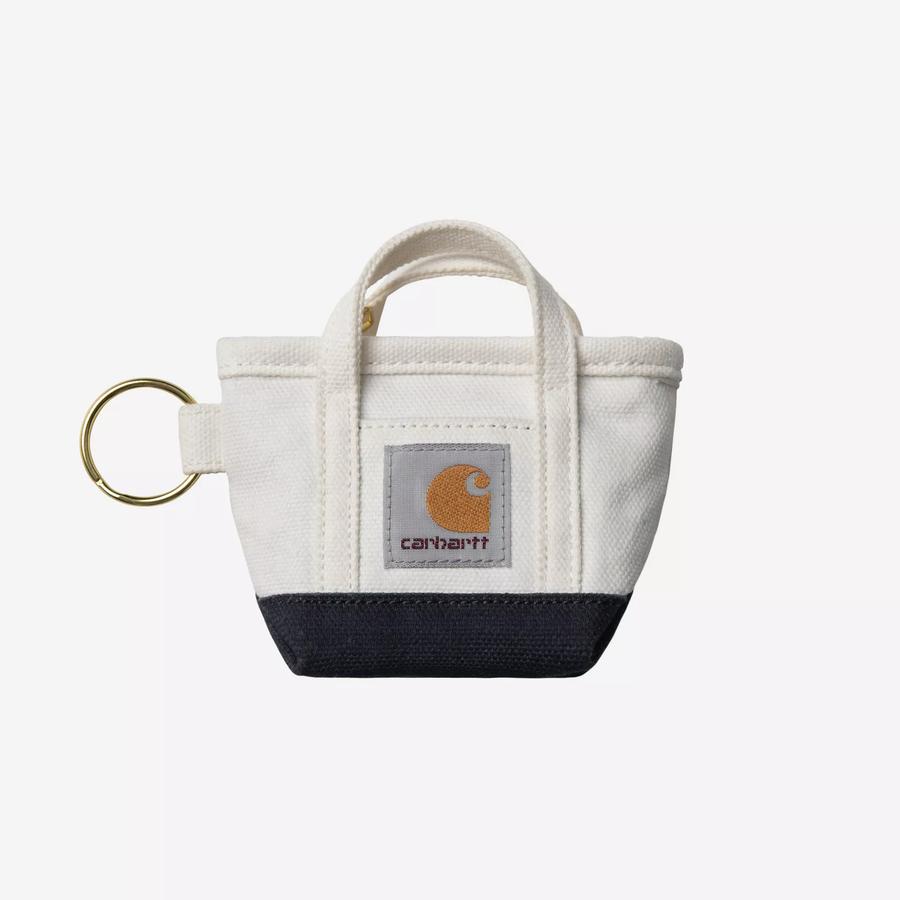 Carhartt WIP Mini Tote Bag Keychain - Natural / Bl...