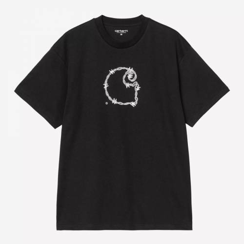 Carhartt WIP S/S Barbwire C T-Shirt - Black