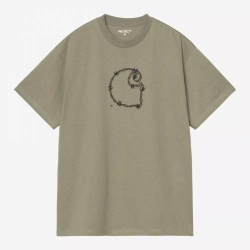 Carhartt WIP S/S Barbwire C T-Shirt - Dollar Green