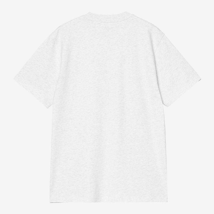 Carhartt WIP S/S Script T-Shirt - Ash Heather / Cozy Purple