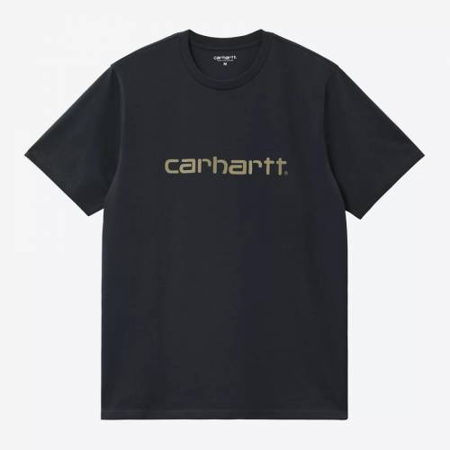 Carhartt WIP S/S Script T-Shirt - Deep Night / Gentle Green
