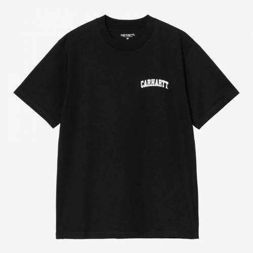 Carhartt WIP S/S University Script T-Shirt - Black / White