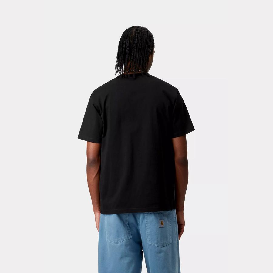 Carhartt WIP S/S University Script T-Shirt - Black / White