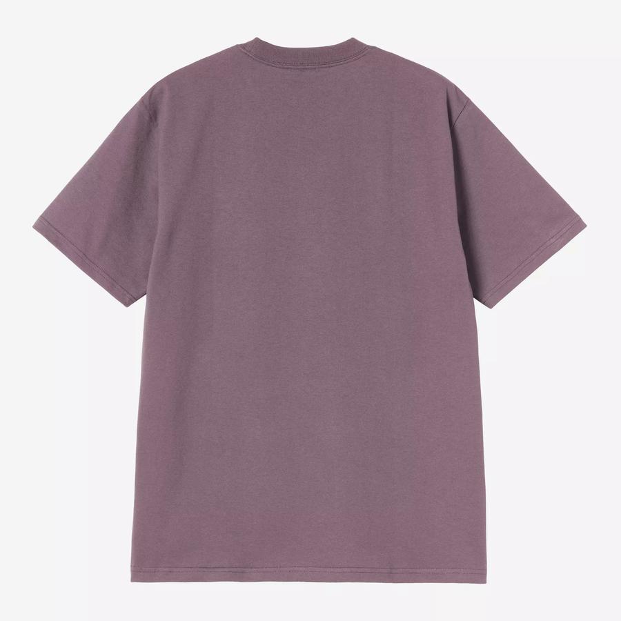 Carhartt WIP S/S University Script T-Shirt - Phlox / White
