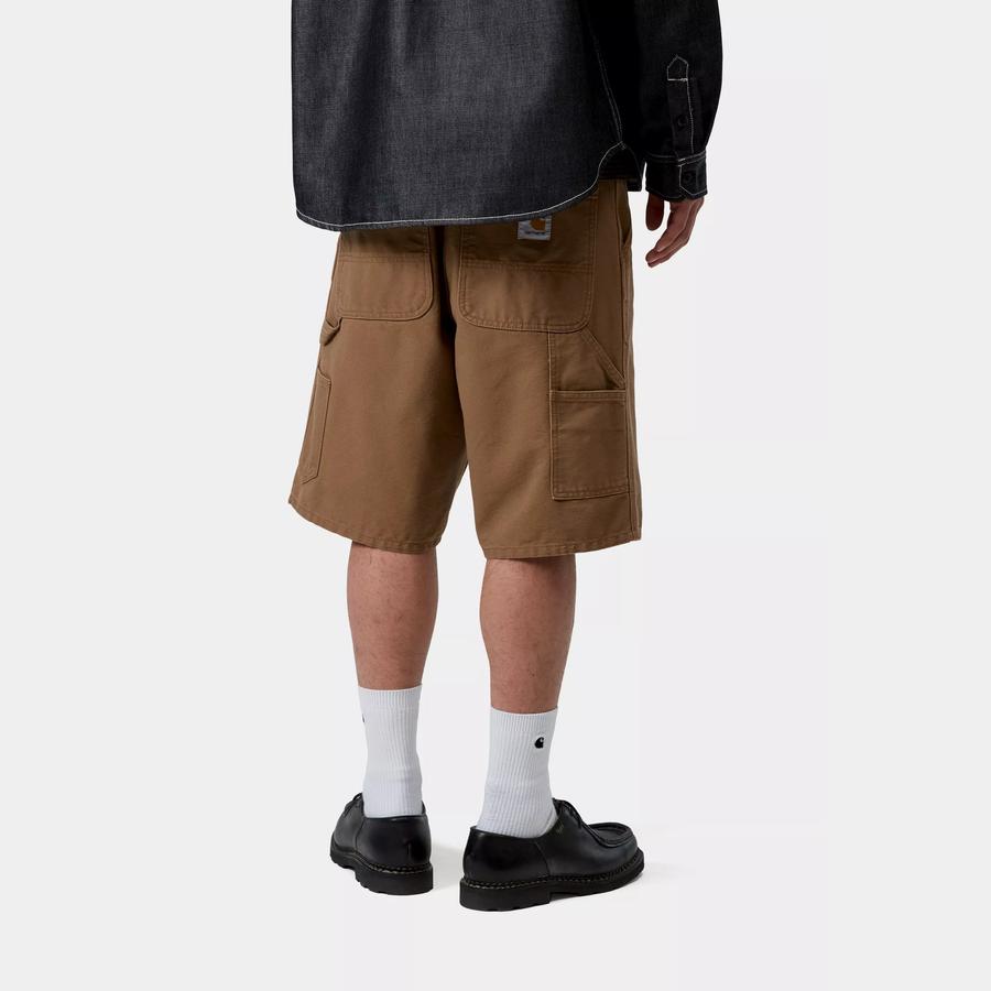 Carhartt WIP Single Knee Short - Hamilton Brown (Rinsed)