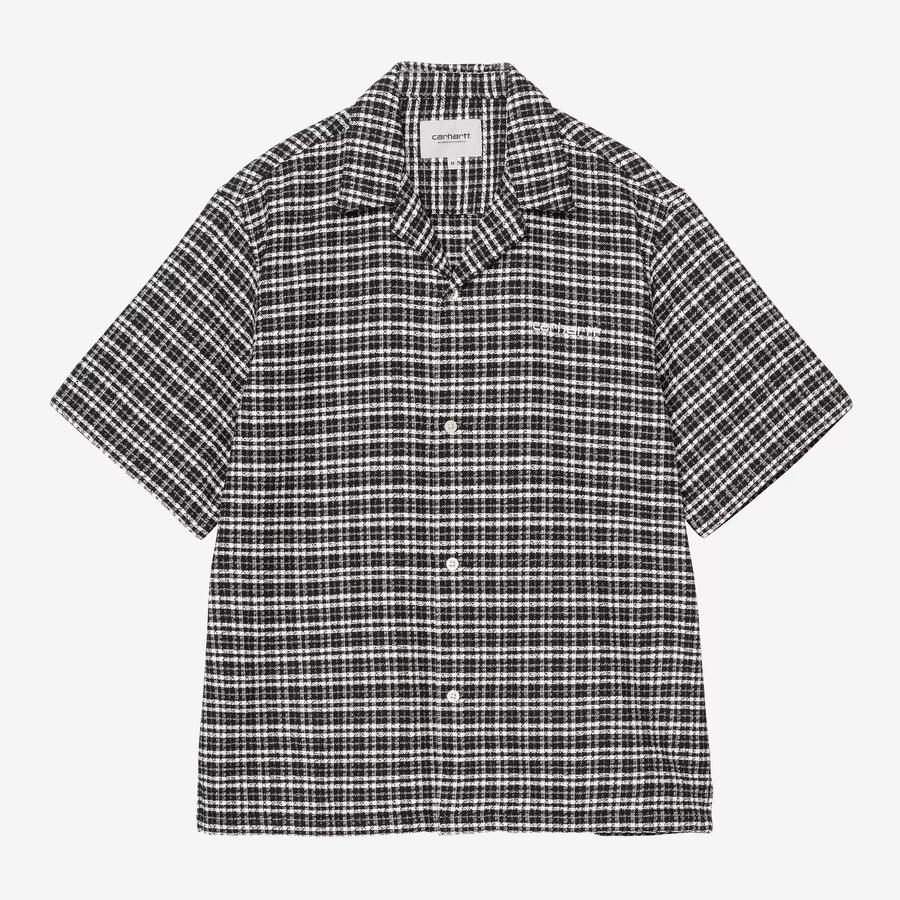 Carhartt WIP S/S Kander Check Shirt - Black
