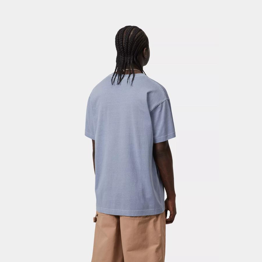 Carhartt WIP S/S Nelson T-Shirt - Gentle Blue (Garment Dyed)