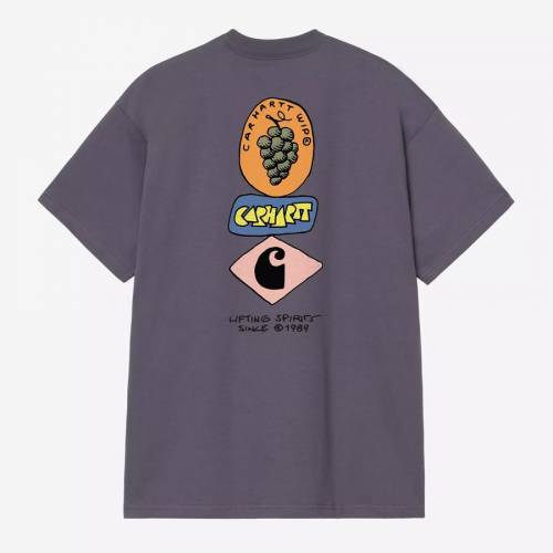 Carhartt WIP S/S Stacked Grapes T-Shirt - Shady Purple