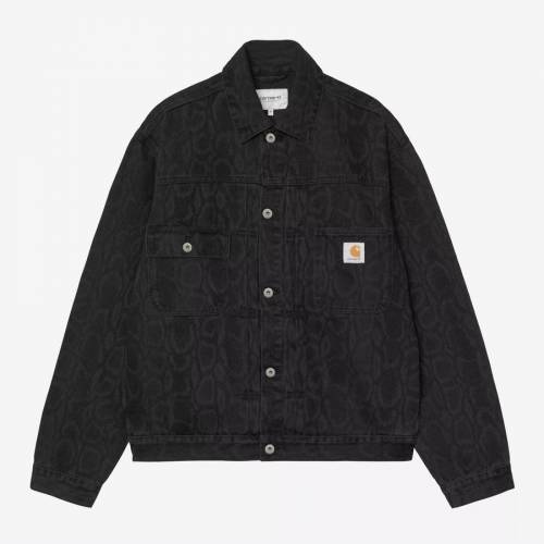 Carhartt WIP Belmar Jacket - Snake Camo / Black (Heavy Stone Wash)