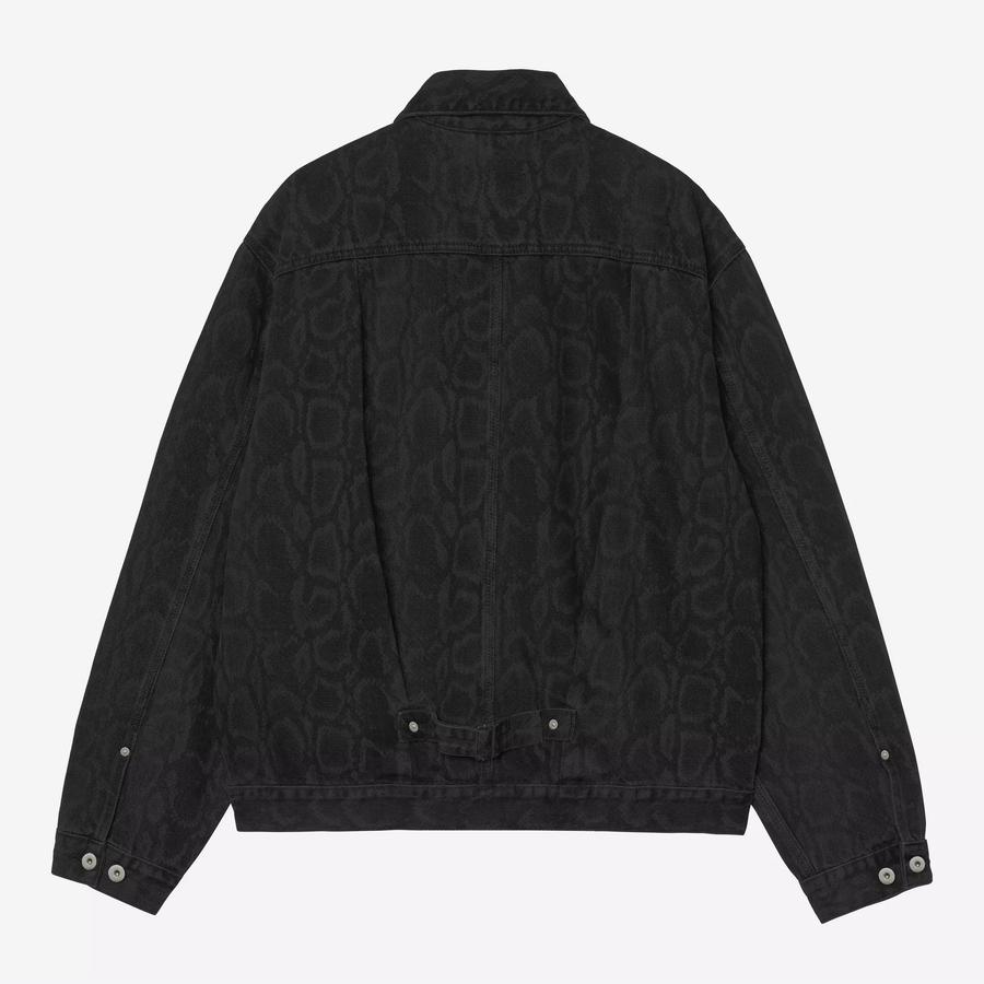 Carhartt WIP Belmar Jacket - Snake Camo / Black (Heavy Stone Wash)