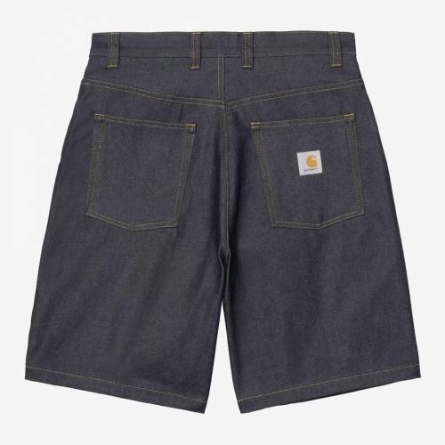 Carhartt WIP Brandon Short - Blue / Yellow Stitching (Rigid)