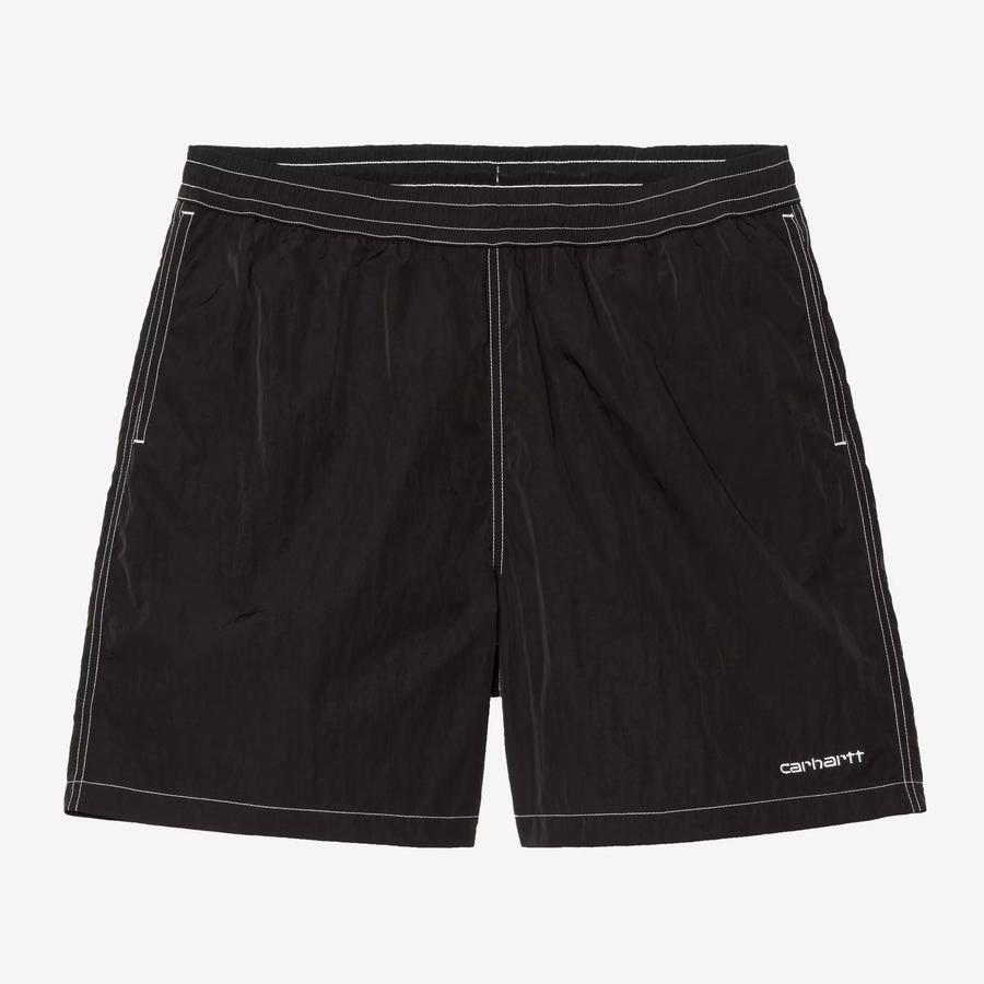 Carhartt WIP Canby Swim Trunks - Black / White