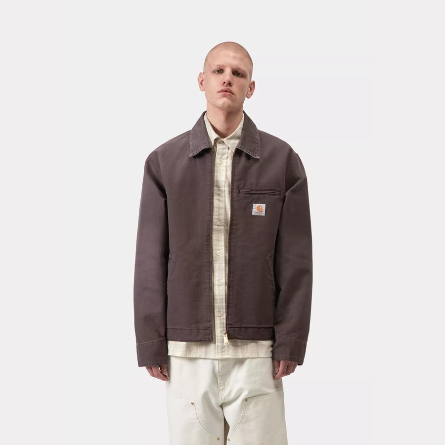 Carhartt WIP Detroit Jacket - Shale / Shale (Stone Canvas)
