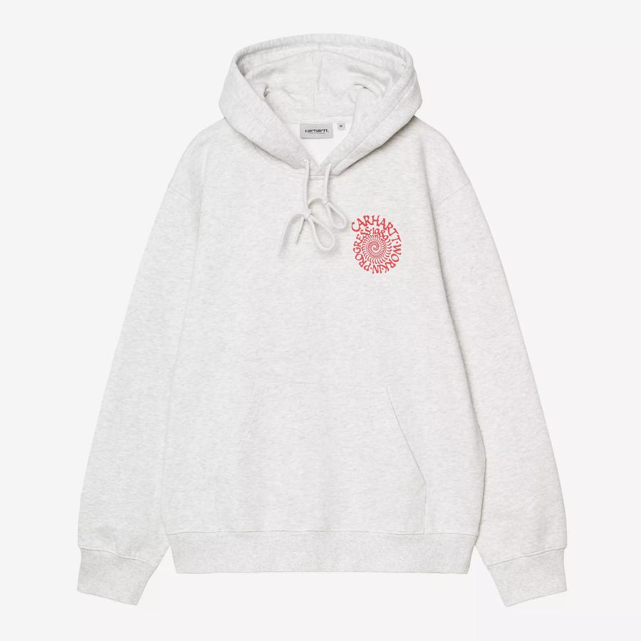 Carhartt WIP Hooded Spiral Sweatshirt - Ash Heathe...