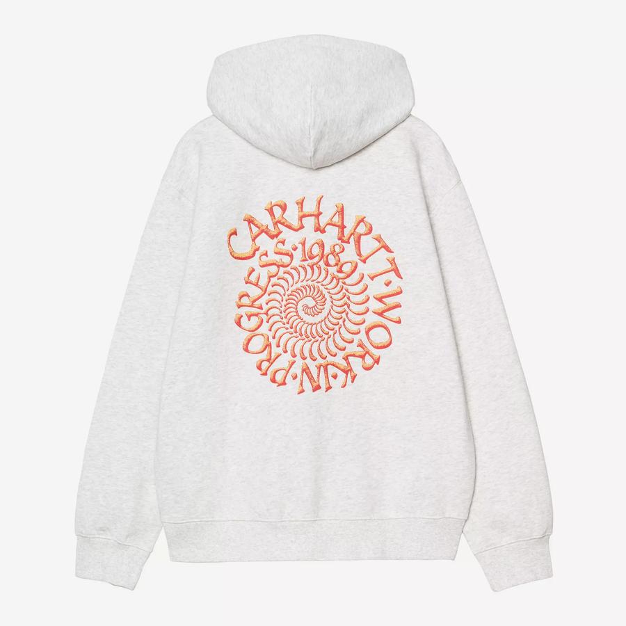 Carhartt WIP Hooded Spiral Sweatshirt - Ash Heather