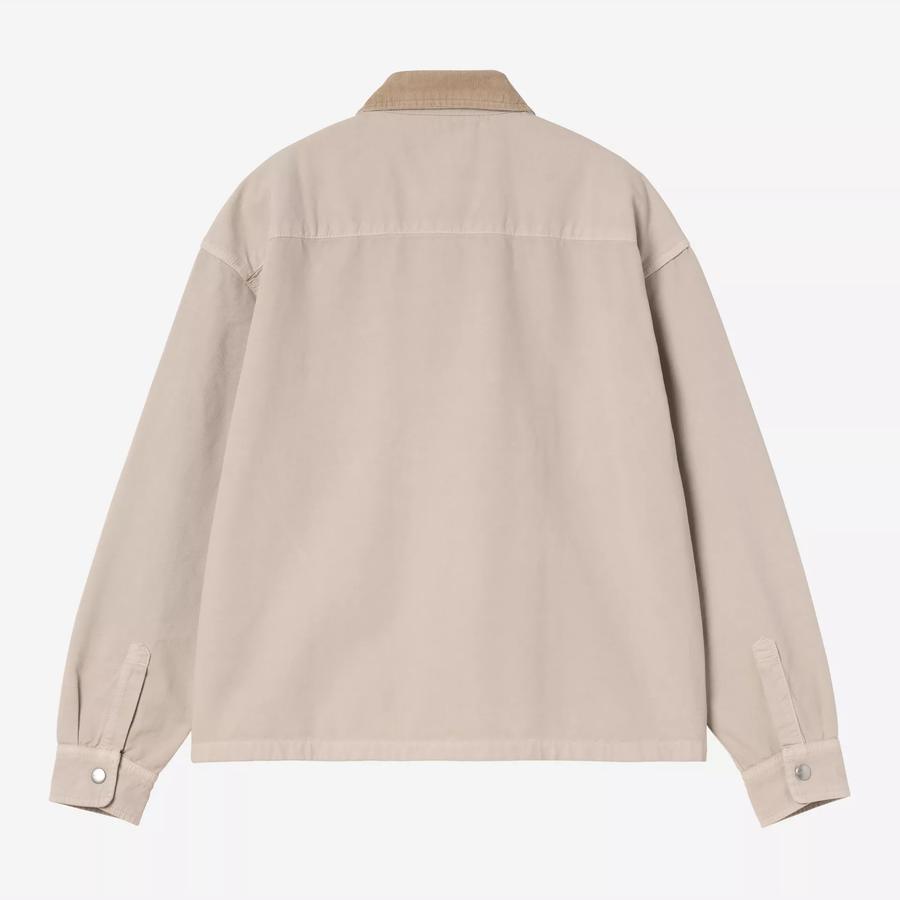 Carhartt WIP Prescott Shirt Jac - String / Leather (Garment Dyed)