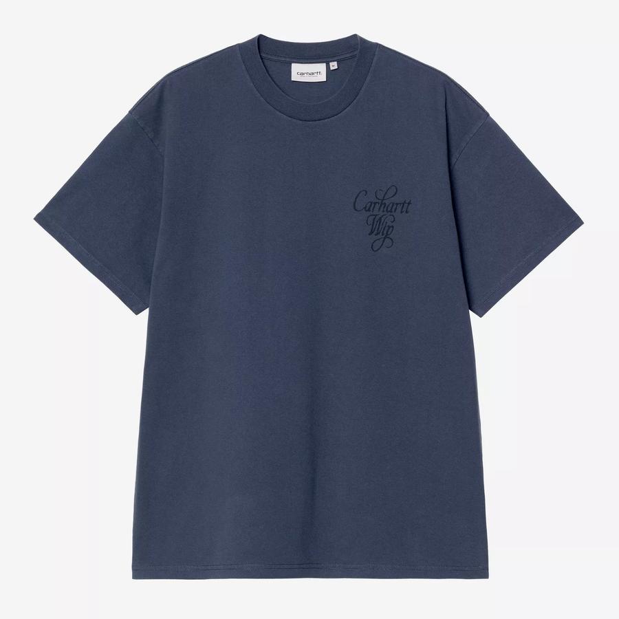Carhartt WIP S/S Vestige T-Shirt - Blue (Stone Washed)