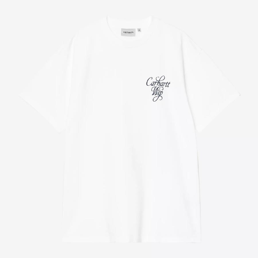 Carhartt WIP S/S Vestige T-Shirt - White (Stone Washed)