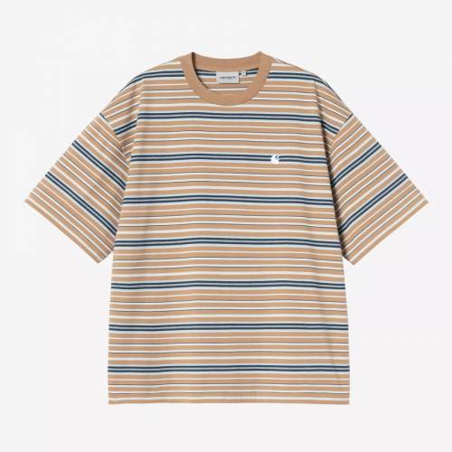 Carhartt WIP S/S Zane Stripe T-Shirt - Peanut