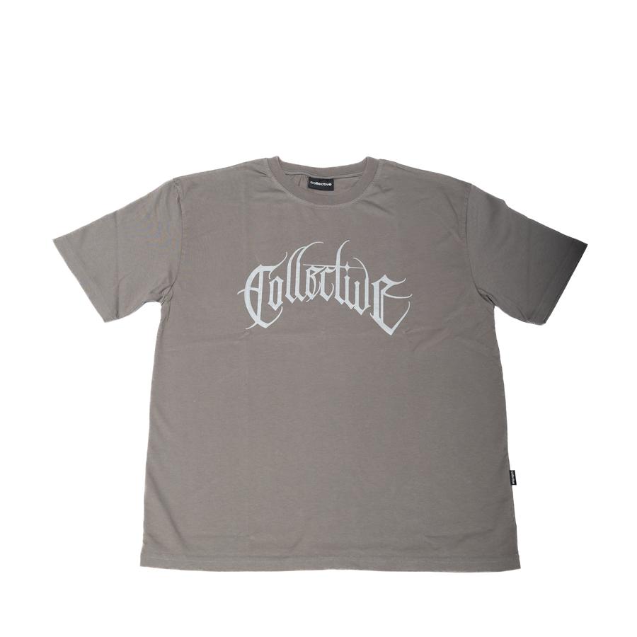 Collective Black Letter Gothic T-Shirt - Grey / Gr...