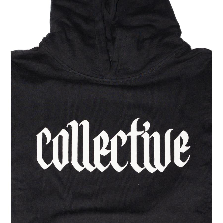 Collective Black Letter Hoodie - Black / White