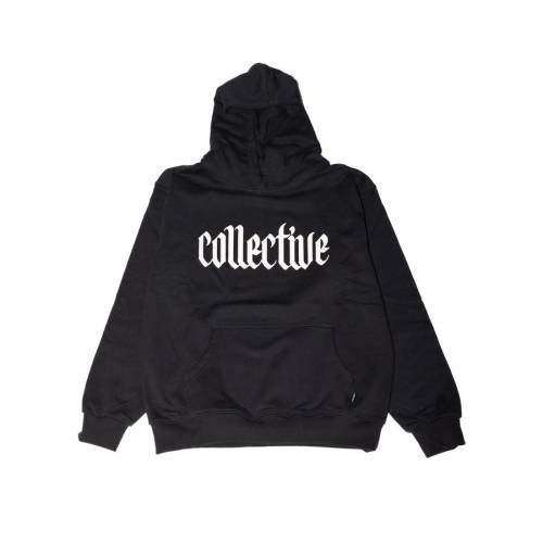 Collective Black Letter Hoodie - Black / White