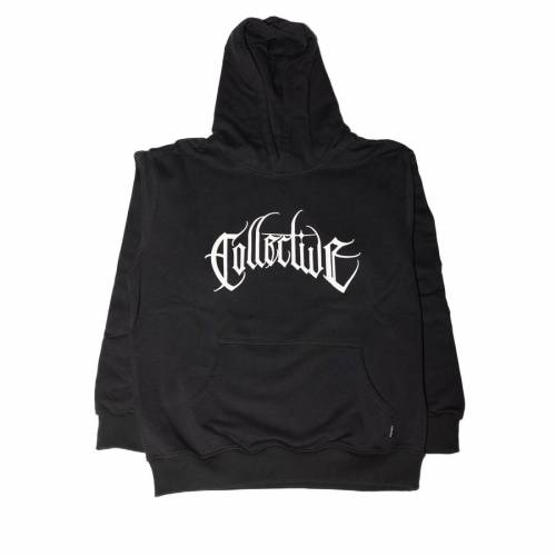 Collective Black Letter Gothic Hoodie - Black / White