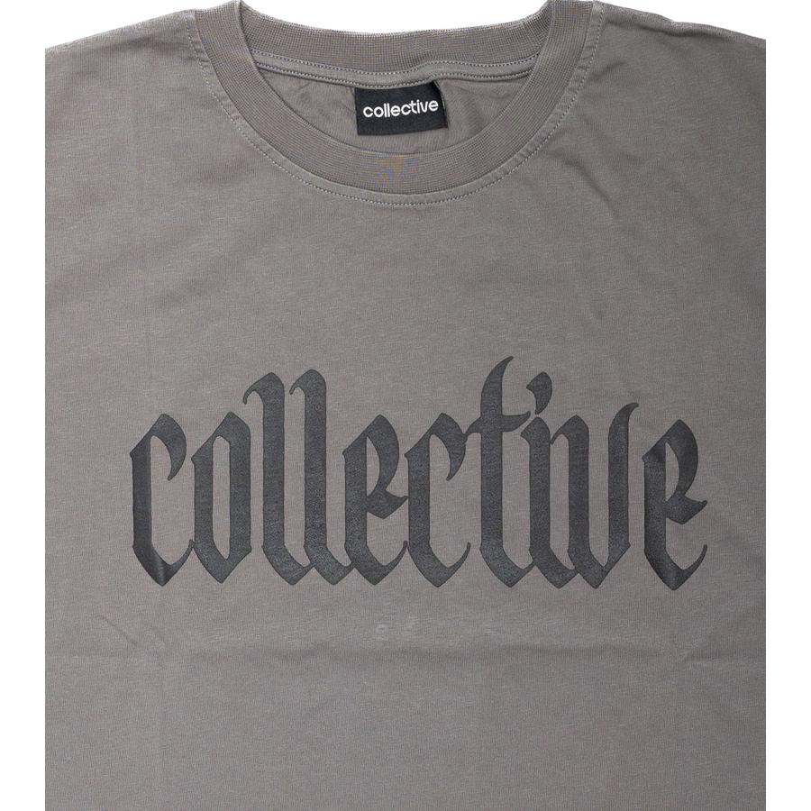 Collective Black Letter T-Shirt - Grey / Black