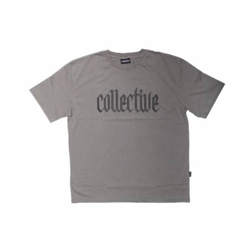 Collective Black Letter T-Shirt - Grey / Black