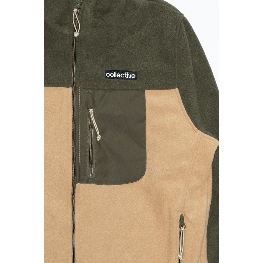 Collective Polar Fleece - Olive / Bege