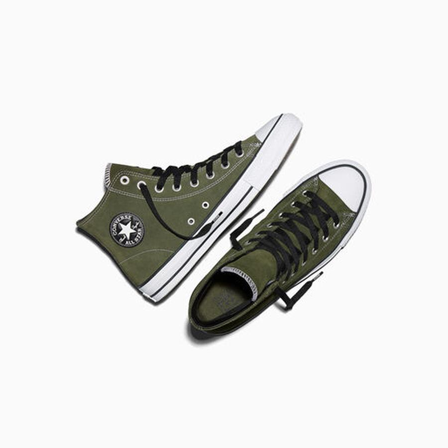 Converse Cons Chuck Taylor All Star Pro Hi Suede - Good Natured Green / Black / White