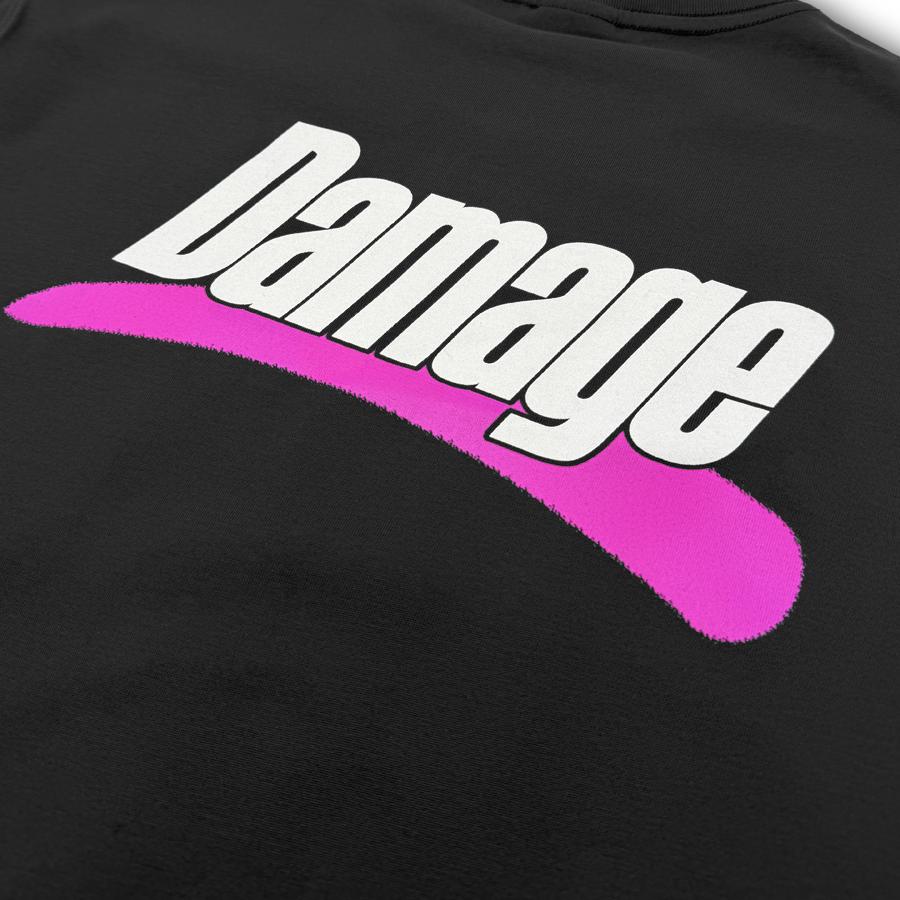 Damage Pocket T-Shirt - Black