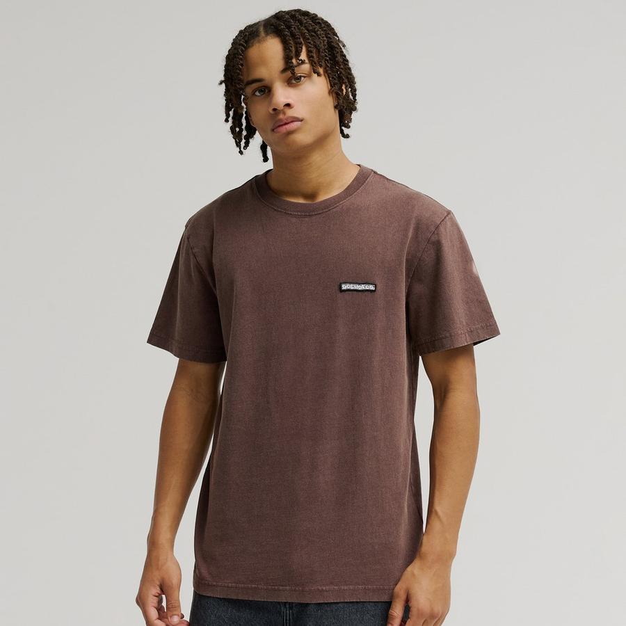 DC Shoes Patch It Washed T-Shirt - Coffee Bean
