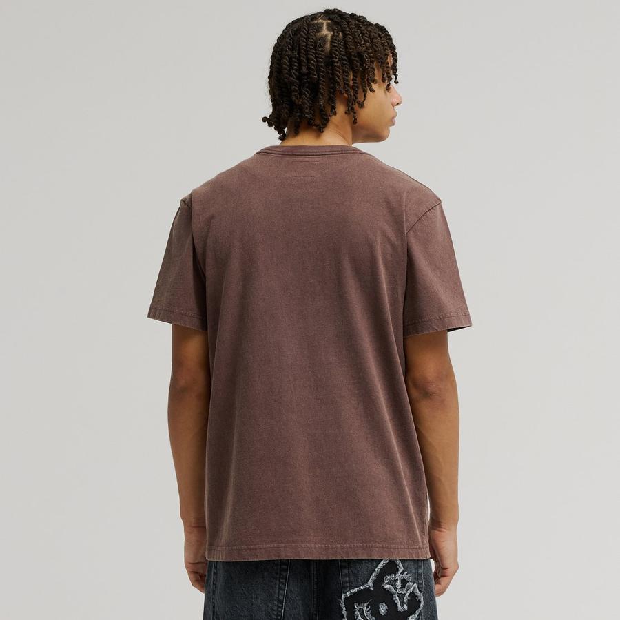 DC Shoes Patch It Washed T-Shirt - Coffee Bean