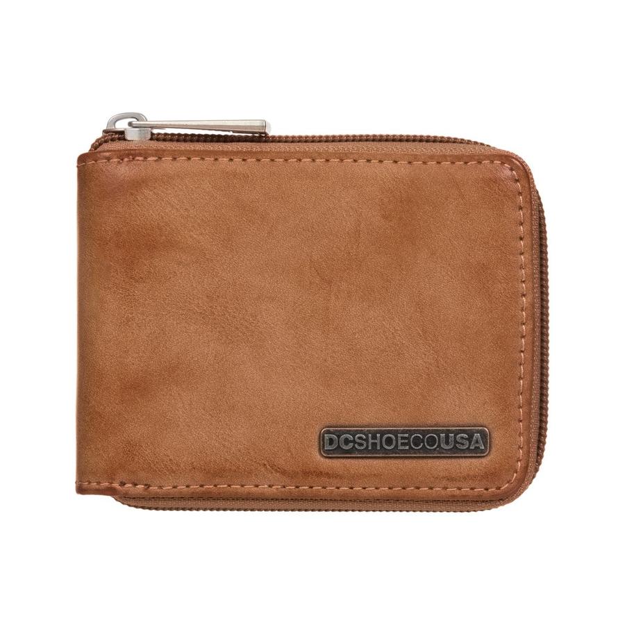 DC Shoes Rykes Wallet - Leather Brown