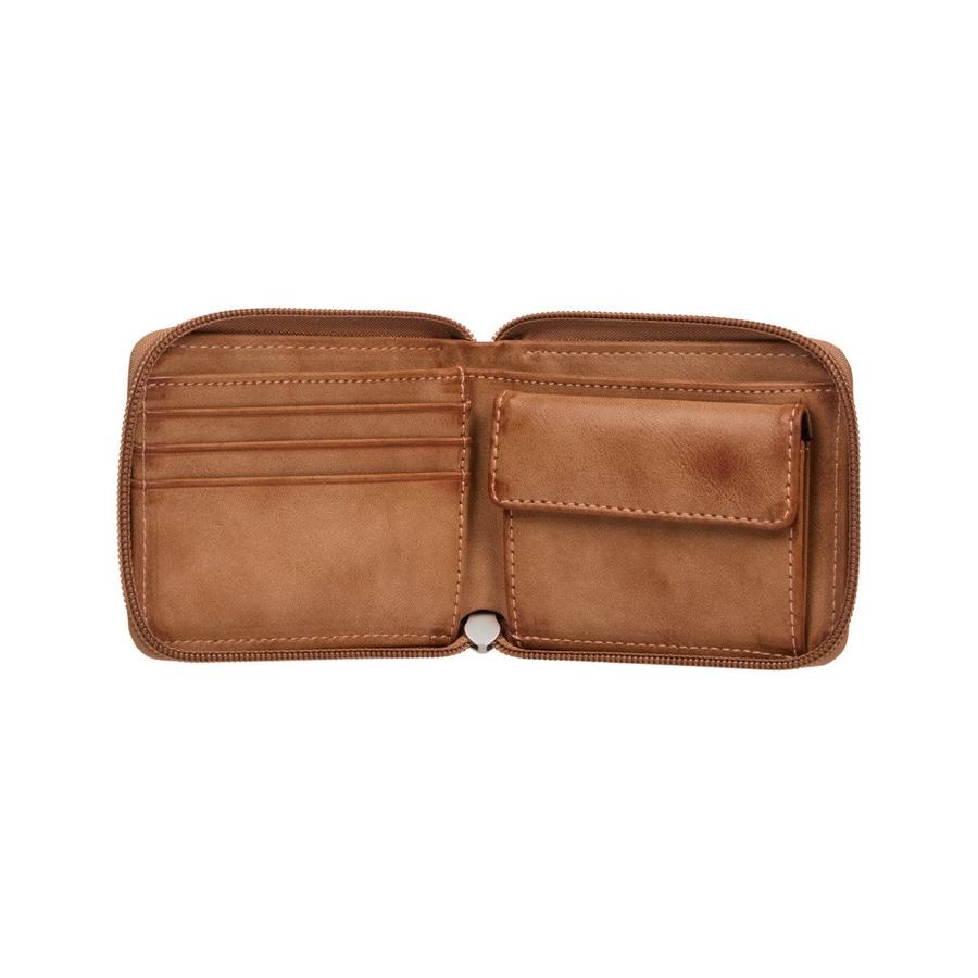 DC Shoes Rykes Wallet - Leather Brown