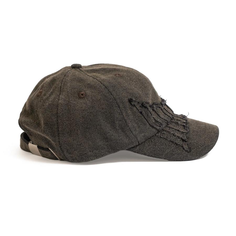 Hoddle Denim Applique Cap - Brown