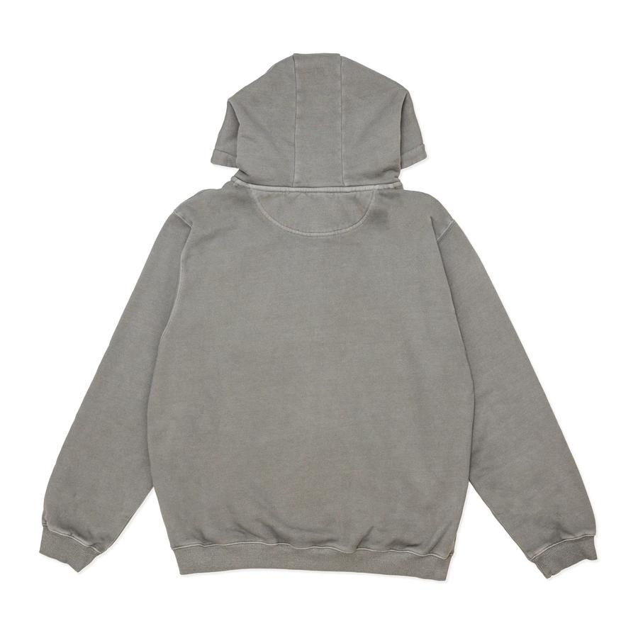 Hoddle HDL Monogram Zip Hood - Washed Grey