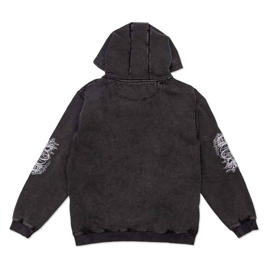 Hoddle LG Hill Zip Hood - Black Wash