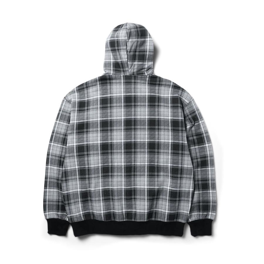 HUF Arch PLaid Full Zip Heavyweight Hoodie - Black