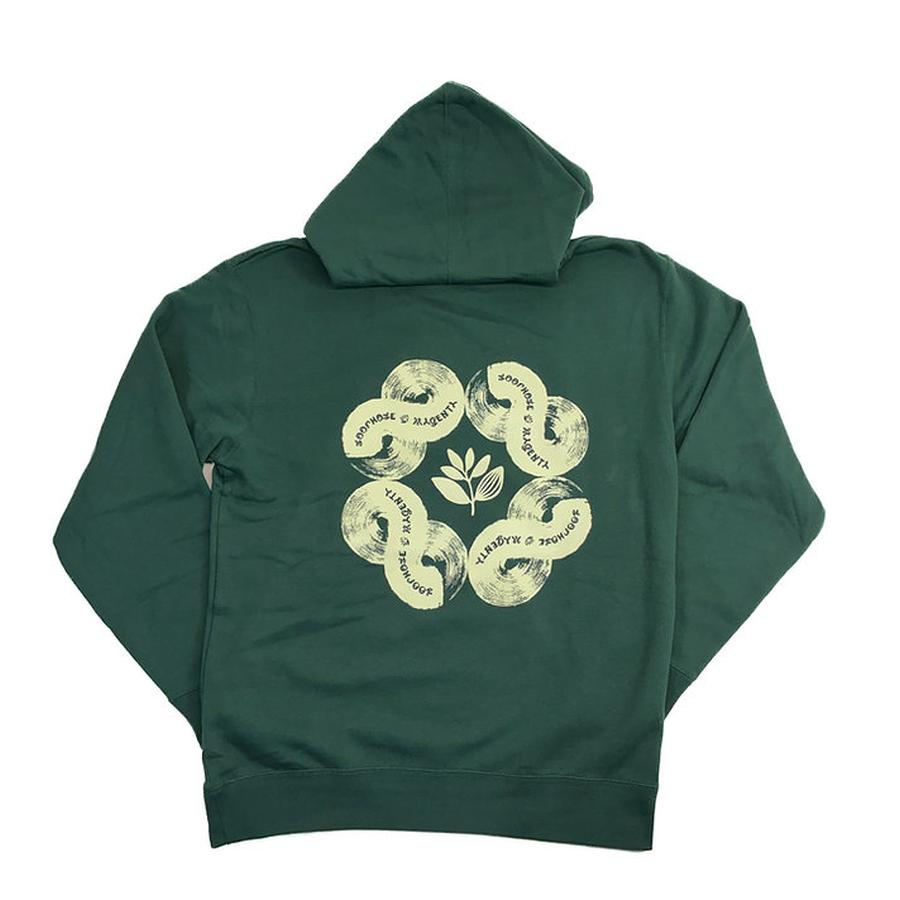 Loophole X Magenta Hoodie - Alpine Green